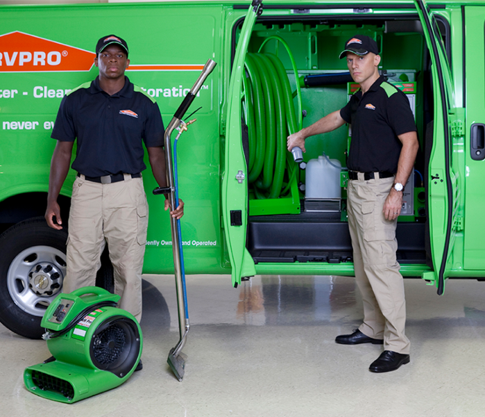 Two SERVPRO men ready to clean. 